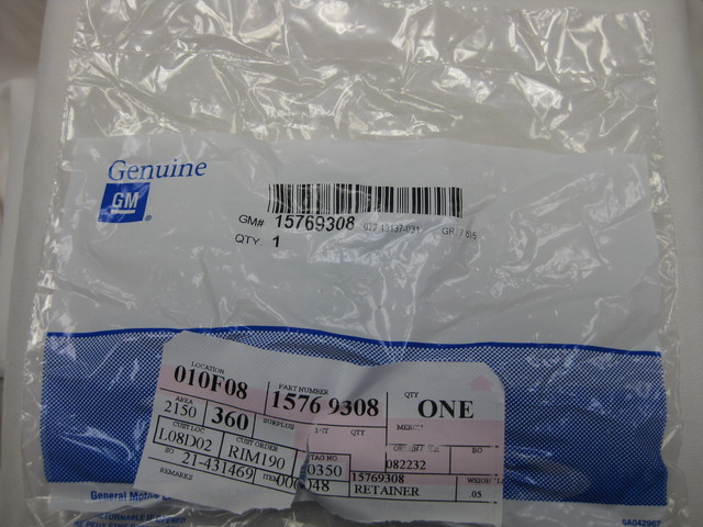 15769308 - Body: Lock Cover Retainer for Cadillac: Escalade, Escalade ESV, Escalade EXT | Chevrolet: Avalanche, Avalanche 1500, Avalanche 2500, Colorado, Silverado 1500, Silverado 1500 Classic, Silverado 1500 HD, Silverado 1500 HD Classic, Silverado 1500 LD, Silverado 2500, Silverado 2500 HD, Silverado 2500 HD Classic, Silverado 3500, Silverado 3500 Classic, Silverado 3500 HD, Suburban 1500, Suburban 2500, Tahoe | GMC: Canyon, Sierra 1500, Sierra 1500 Classic, Sierra 1500 HD, Sierra 1500 HD Classic, Sierra 1500 Limited, Sierra 2500, Sierra 2500 HD, Sierra 2500 HD Classic, Sierra 3500, Sierra 3500 Classic, Sierra 3500 HD, Yukon, Yukon XL 1500, Yukon XL 2500 Image