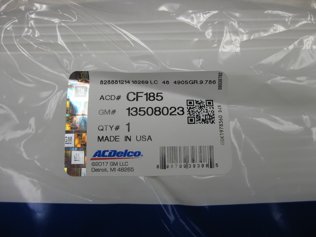 13508023 - HVAC: Cabin Air Filter for Buick: Enclave, Encore GX, Envision, Envista, LaCrosse | Cadillac: ATS, CT4, CT5, CT6, CTS, Escalade, Escalade ESV, LYRIQ, XT4, XT5, XT6 | Chevrolet: Blazer, Bolt EUV, Bolt EV, BrightDrop 400, BrightDrop 600, Camaro, Colorado, Corvette, Cruze, Cruze Limited, Equinox, Equinox EV, Impala, Malibu, Silverado 1500, Silverado 1500 LTD, Silverado 2500 HD, Silverado 3500 HD, Silverado EV, Suburban, Tahoe, Trailblazer, Traverse, Traverse Limited, Trax, Volt | GMC: Acadia, Canyon, Hummer EV Pickup, Hummer EV SUV, Sierra 1500, Sierra 1500 Limited, Sierra 2500 HD, Sierra 3500 HD, Sierra EV, Terrain, Yukon, Yukon XL Image