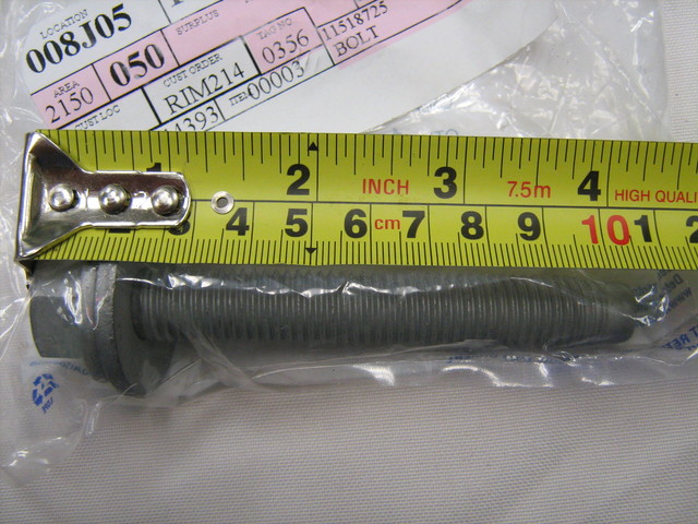 11518725 - Suspension: Lateral Arm Bolt for Cadillac: Escalade, Escalade ESV, Escalade EXT, SRX | Chevrolet: Avalanche, Suburban, Suburban 1500, Tahoe | GMC: Yukon, Yukon XL, Yukon XL 1500 Image