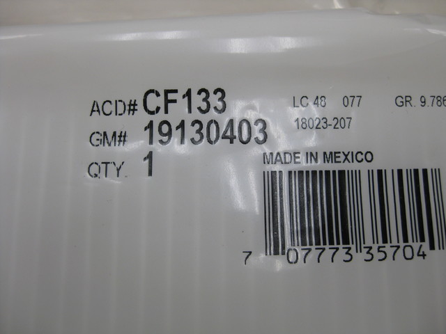 19130403 - HVAC: Air Filter for GM Image