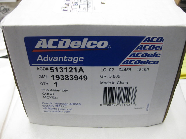 19383949 - : Front Wheel Hub And Bearing Assembly for GM Image