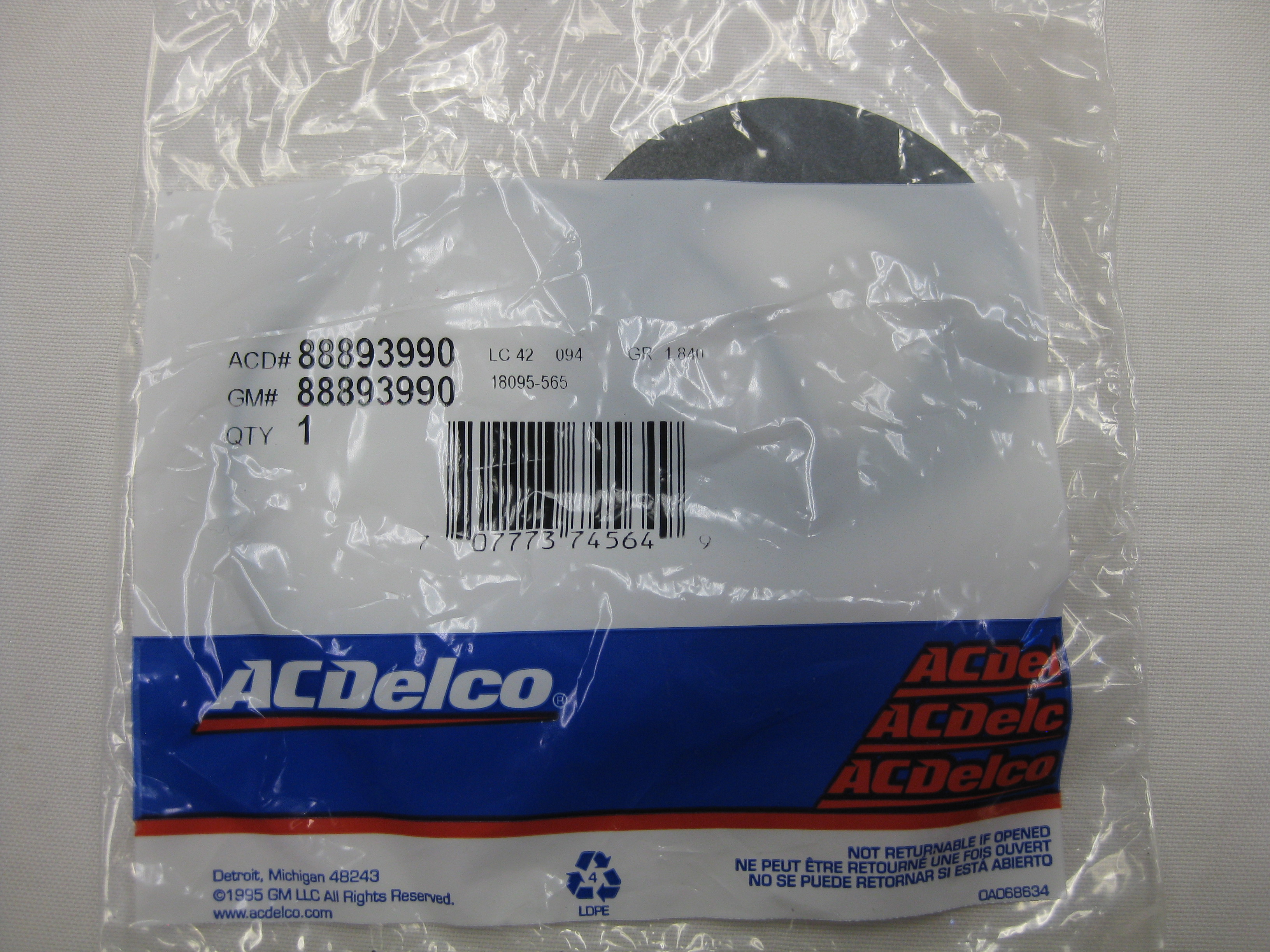 88893990 - : Engine Oil Filter Adapter Gasket for Buick: Roadmaster | Cadillac: Brougham, Escalade, Fleetwood | Chevrolet: Blazer, C/K Pickup, C1500, C2500, C3500, C3500HD, Caprice, Corvette, Express 1500, Express 2500, Express 3500, G10, G20, G30, Impala, K1500 Pickup, K2500 Pickup, K3500 Pickup, K5 Blazer, P20, P30, R10, R20, R2500, R30, R3500, Suburban C10, Suburban C1500, Suburban C20, Suburban C2500, Suburban K10, Suburban K1500, Suburban K20, Suburban K2500, Suburban R10, Suburban R1500, Suburban R20, Suburban R2500, Suburban V10, Suburban V1500, Suburban V20, Suburban V2500, Tahoe, V10, V20, V30, V3500 | GMC: C1500 Pickup, C2500 Pickup, C3500 Pickup, C3500HD, G1500, G2500, G3500, Jimmy, K1500 Pickup, K2500 Pickup, K3500 Pickup, P2500, P3500, R1500 Pickup, R2500 Pickup, R3500 Pickup, Savana 1500, Savana 2500, Savana 3500, Suburban C1500, Suburban C2500, Suburban K1500, Suburban K2500, Suburban R1500, Suburban R2500, V1500, V1500 Suburban, V2500, V2500 Suburban, V3500, Yukon | Oldsmobile: Custom Cruiser Image