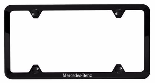 Q6880125 - Exterior: Slimline Frame W/Mb Etch - Black Powder Coat for Mercedes-Benz: CLA250, CLA45 AMG, E250, E350, E400, E550, E63 AMG, E63 AMG S, GLK250, GLK350, ML350, ML550, ML63 AMG Image