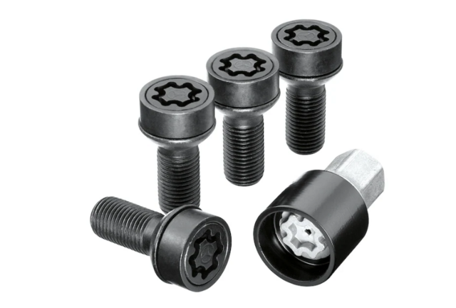 19901607 - Wheels: Rim Lock Set - M14 X 1.5 X 27 - Black for Mercedes-Benz Image