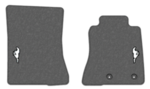 JR3Z6313300BC - Interior: Front Carpet Floor Mats, Black w/ Silver Pony, 2 Piece-Set for Ford: Mustang Image