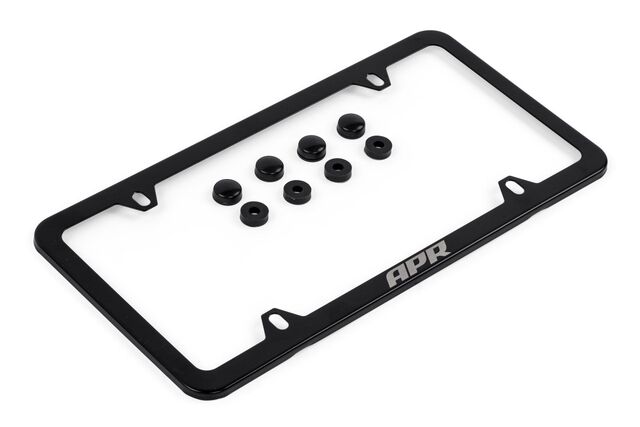 A1000013 - : APR LICENSE PLATE FRAME - SLIM, BLACK W/ HIDERS for APR Image
