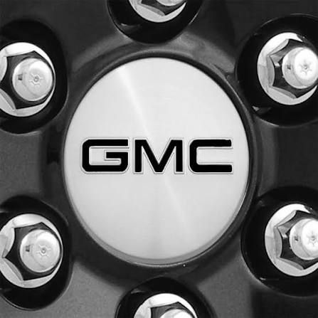84388429 - Wheels: Wheel Center Caps, Brushed W\\/Black Gmc for GM Image