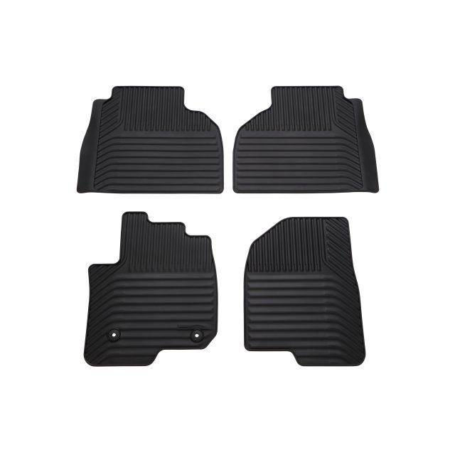 84521602 - Interior: Crew Cab First- and Second-Row Premium All-Weather Floor Mats in Jet Black for Chevrolet: Silverado 1500, Silverado 1500 LTD, Silverado 2500 HD, Silverado 3500 HD | GMC: Sierra 1500, Sierra 1500 Limited, Sierra 2500 HD, Sierra 3500 HD Image
