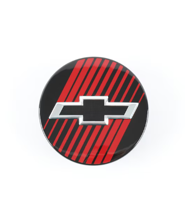 86270037 - Wheels: Center Cap in Black with Red Accents and Black Bowtie Logo for GM Image