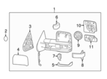 84691685 - Body: Door Mirror for GM Image