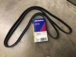 12636138 - : V-Ribbed Serpentine Belt for Cadillac: SRX | Chevrolet: Avalanche 2500, Captiva Sport, Equinox, Silverado 2500 HD, Silverado 2500 HD Classic, Silverado 3500, Silverado 3500 Classic, Suburban 2500 | GMC: Sierra 2500 HD, Sierra 2500 HD Classic, Sierra 3500, Sierra 3500 Classic, Terrain, Yukon XL 2500 Image