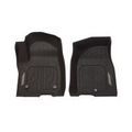 84646700 - : 2021 Yukon First-Row Premium All-Weather Floor Liners in Very Dark Ash Gray with GMC Logo for GMC: Yukon, Yukon XL Image