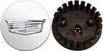22953467 - : Button Style Center Cap in Sterling Silver with Crest Logo for GM Image