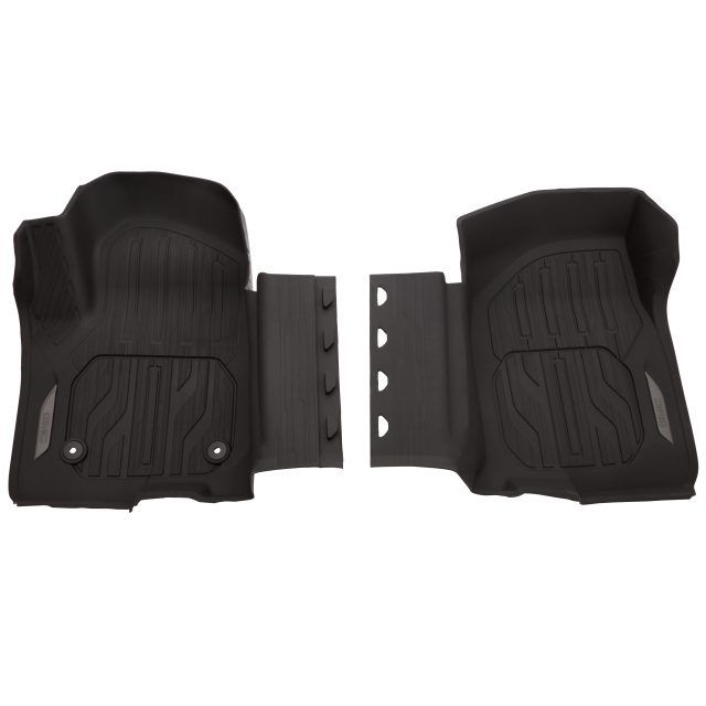 84333609 - Interior: First-Row Interlocking Premium All-Weather Floor Liner in Dark Atmosphere with GMC Logo for GMC: Sierra 1500, Sierra 1500 Limited, Sierra 2500 HD, Sierra 3500 HD Image