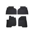 84521602 - : Crew Cab First- and Second-Row Premium All-Weather Floor Mats in Jet Black for Chevrolet: Silverado 1500, Silverado 1500 LTD, Silverado 2500 HD, Silverado 3500 HD | GMC: Sierra 1500, Sierra 1500 Limited, Sierra 2500 HD, Sierra 3500 HD Image