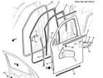 23446706 - Body: Weather-strip On Body for Chevrolet: Silverado 1500, Silverado 1500 LD, Silverado 2500 HD, Silverado 3500 HD | GMC: Sierra 1500, Sierra 1500 Limited, Sierra 2500 HD, Sierra 3500 HD Image