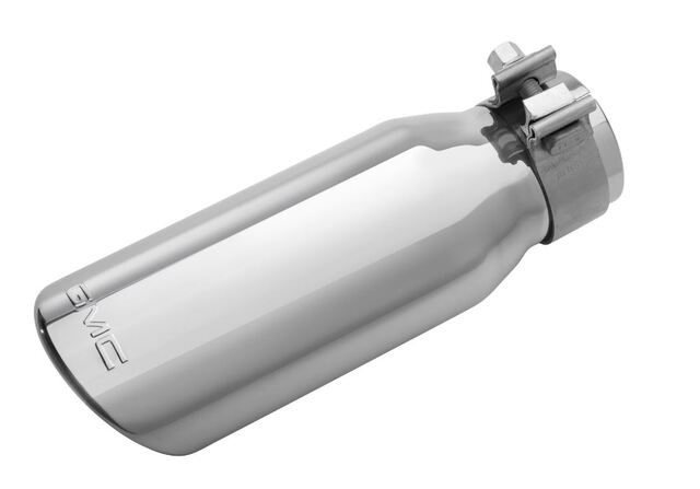 84722773 - : Performance, Exhaust Tip W/Gmc Logo for GMC: Sierra 1500, Sierra 1500 Classic, Sierra 1500 HD Classic, Sierra 1500 Limited, Sierra 2500 HD, Sierra 2500 HD Classic, Sierra 3500 Classic, Sierra 3500 HD Image