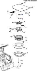 11561358 - Body: Jack Assembly Nut for Buick: Enclave, Lucerne, Park Avenue | Cadillac: CTS, DeVille, DTS, STS | Chevrolet: Traverse, Traverse Limited | Oldsmobile: Aurora Image