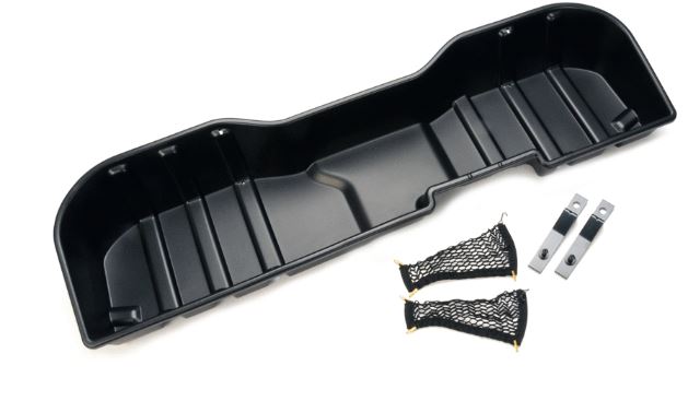 23183674 - Interior: Rear Underseat Storage Organizer Crew Cab for Chevrolet: Silverado 1500, Silverado 1500 Classic, Silverado 1500 HD, Silverado 1500 HD Classic, Silverado 2500, Silverado 2500 HD, Silverado 2500 HD Classic, Silverado 3500, Silverado 3500 Classic, Silverado 3500 HD | GMC: Sierra 1500, Sierra 1500 Classic, Sierra 1500 HD, Sierra 1500 HD Classic, Sierra 2500, Sierra 2500 HD, Sierra 2500 HD Classic, Sierra 3500, Sierra 3500 Classic, Sierra 3500 HD Image