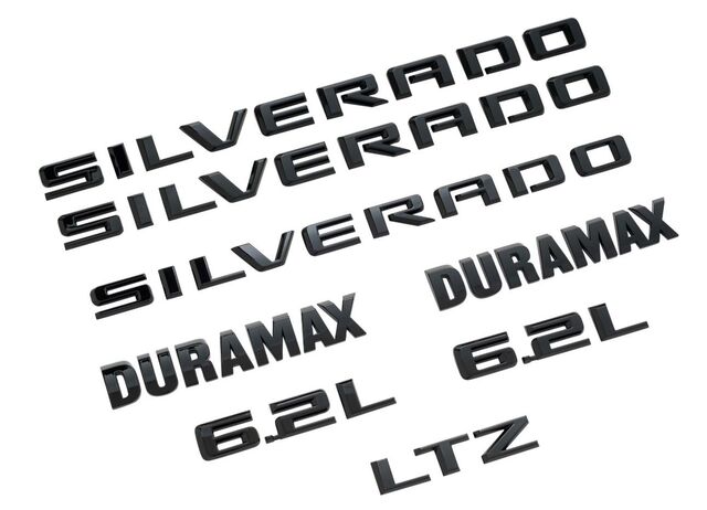 86539780 - Exterior: Exterior Emblem, Silverado Ltz, Black for GM Image