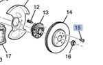 11570339 - : BRAKE ROTOR BOLT for Buick: Cascada, Enclave, Encore, Encore GX, Envision, Envista, LaCrosse, Regal, Regal Sportback, Regal TourX | Cadillac: ATS, CT4, CT5, CT6, CTS, LYRIQ, OPTIQ, XT4, XT5, XT6, XTS | Chevrolet: Blazer, Blazer EV, Camaro, Colorado, Corvette, Cruze, Equinox, Equinox EV, Impala, Impala Limited, Malibu, Malibu Limited, Monte Carlo, Sonic, Trailblazer, Traverse, Traverse Limited, Trax | GMC: Acadia, Canyon, Terrain | Saturn: Relay Image