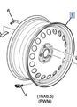 13383367 - : Steel Wheel 16 x 6.5 for Chevrolet: Bolt EV Image