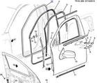 23446707 - Body: Weather-strip On Body for Chevrolet: Silverado 1500, Silverado 2500 HD, Silverado 3500 HD | GMC: Sierra 1500, Sierra 2500 HD, Sierra 3500 HD Image