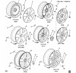 9594683 - Suspension: Wheel Nut for Buick: Century, LaCrosse, LeSabre, Park Avenue, Regal, Rendezvous, Terraza | Cadillac: CTS, Seville, STS | Chevrolet: Camaro, Cavalier, Classic, Cobalt, Colorado, Cruze, Cruze Limited, Equinox, HHR, Impala, Impala Limited, Lumina, Lumina APV, Malibu, Monte Carlo, S10, Sonic, Spark, Spark EV, Trax, Uplander, Venture | GMC: Canyon, Sonoma, Syclone | Oldsmobile: Alero, Cutlass, Cutlass Ciera, Cutlass Cruiser, Cutlass Supreme, Intrigue, Silhouette | Pontiac: Aztek, Bonneville, Fiero, Firebird, G5, G6, Grand Am, Grand Prix, Montana, Sunbird, Sunfire, Trans Sport | Saturn: Aura, Ion, Relay, Vue Image