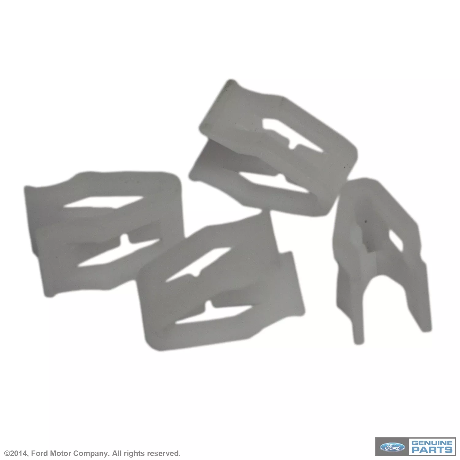 W714972S300 - : Trim Molding Clip  *4- Pack* for Ford: Bronco, Bronco Sport, C-Max, E-Transit, EcoSport, Edge, Escape, Expedition, Explorer, F-150, F-150 Lightning, F-250 Super Duty, F-350 Super Duty, F-450 Super Duty, Fiesta, Fusion, Maverick, Mustang, Mustang Mach-E, Police Interceptor Sedan, Police Interceptor Utility, Police Responder Hybrid, Ranger, Special Service Police Sedan, SSV Plug-In Hybrid, Taurus, Transit Connect, Transit-150, Transit-250, Transit-350, Transit-350 HD | Lincoln: Aviator, Continental, Corsair, MKC, MKS, MKX, MKZ, Nautilus, Navigator Image