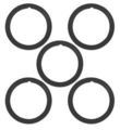 M1021KBLB - : Bead Lock Trim Ring Set-Gloss Black for Ford Image