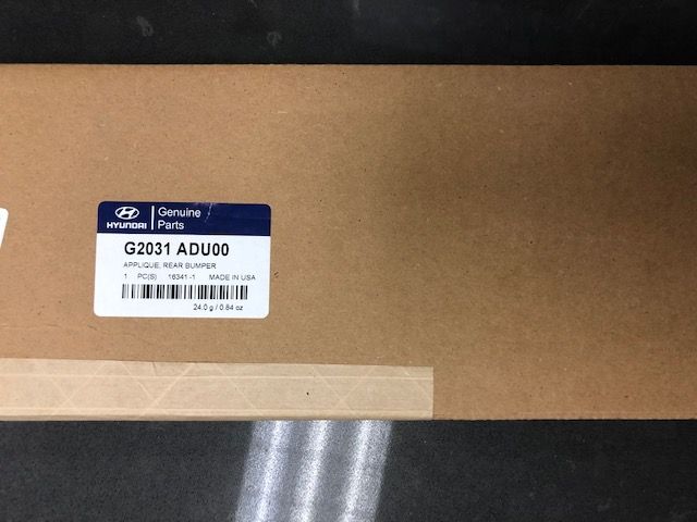 G2031ADU02 - Exterior: Rear Bumper Applique - Clear for Hyundai Image
