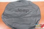 82209960AC - : 2007-2018 Jeep Wrangler JK Black Denim Anti Theft Spare Tire Cover New Mopar OEM for Mopar Image