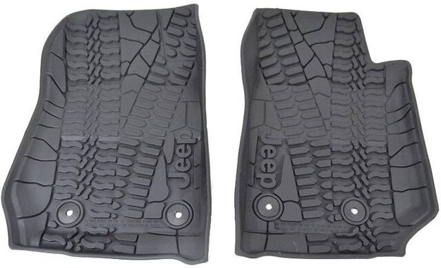 82213861 - Interior Accessories: All-Weather Floor Mats - Front Row Set Only for Jeep: Wrangler, Wrangler JK Image