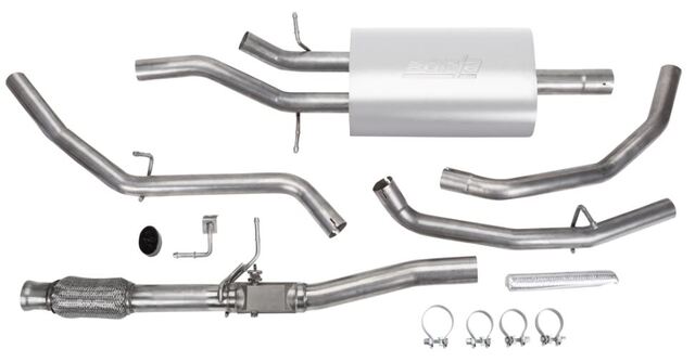 19303333 - Exterior: 14-17 Borla(R) 5.3L Dual Split Rear Cat-Back Exhaust System, Crew Cab Short Box, Double Cab Standard for GM Image