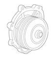 40009584 - Cooling System: Water Pump for Cadillac: Escalade, Escalade ESV | Chevrolet: Silverado 1500, Silverado 1500 LTD, Suburban, Tahoe | GMC: Sierra 1500, Sierra 1500 Limited, Yukon, Yukon XL Image