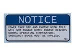 7330000700 - : DECAL, PTO OPERATION F550 GAS for JERRDAN Image