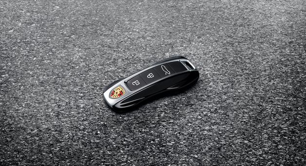 99104480120041 - Exterior: Painted Vehicle Key - Black for Porsche: 718 Cayman, 911, Boxster, Cayenne, Macan Image