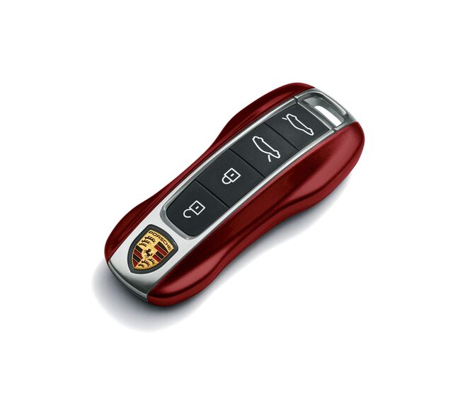 971044801M3R - Interior: Painted Vehicle Key Cap - Cherry Red for Porsche: 911, Taycan Image