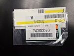7430C070 - : Caution Label for Mitsubishi Image