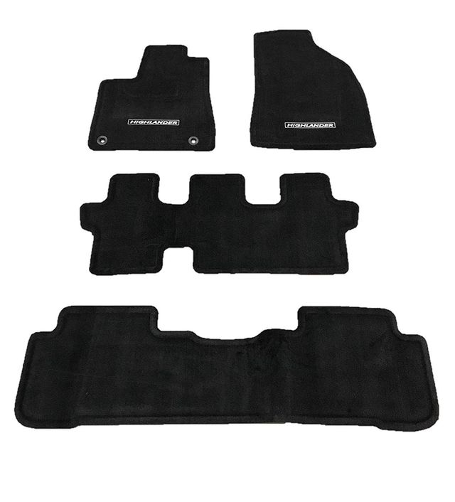 PT9264819020 - Interior: Genuine Toyota Highlander Black Carpet Floor Mats 8 Passenger 2nd Row Bench for Toyota: Highlander Image