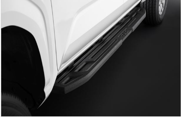 PT73835240 - Exterior: Genuine Toyota 2024 + Tacoma Cast Aluminum Running Boards, Double/Crew Cab, Black for Toyota: Tacoma Image
