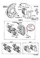 9008024068 - Brakes: Disc Brake Caliper Pin for Toyota: 4Runner, Land Cruiser, T100, Tacoma Image