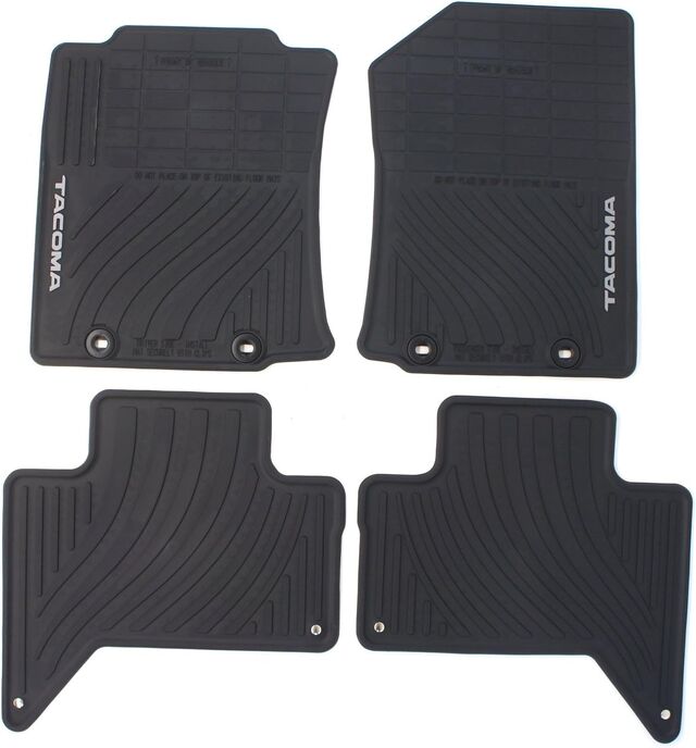 PT9083512220 - Interior: Genuine Toyota 2012-2014 Tacoma All Weather Black Floor Mats Set Of 4 for Toyota: Tacoma Image