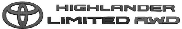 PT9484820602 - Exterior: Genuine Toyota 2020 &amp; Newer Highlander Limited AWD Black Blackout Emblem Overlays Kit for Toyota Image