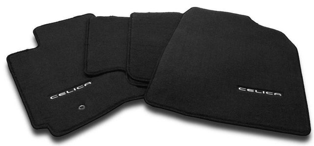 PT2062003011 - Interior: Genuine Toyota 2003-2005 Celica Black Carpet Floor Mats W/ Emblem for Toyota: Celica Image