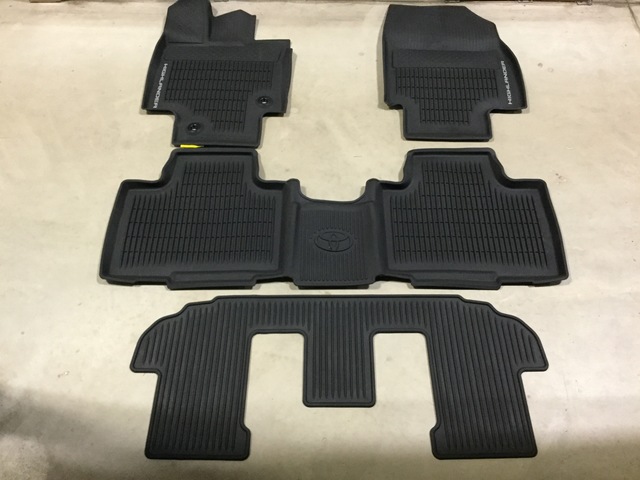 PT9084820020 - Interior: Genuine Toyota Highlander Rubber All Weather Floor Liners/Mats 3 Row 7-8 Passenger for Toyota Image