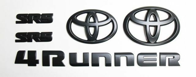 PT9488918002 - Exterior: Genuine Toyota 2010-2024 4RUNNER SR5 Black Blackout Emblem Overlays Kit for Toyota Image