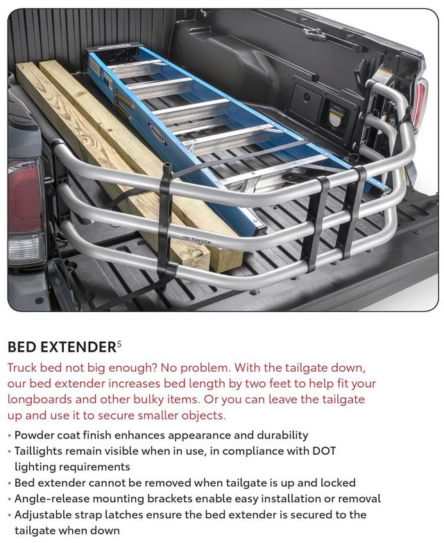 PT39235120 - Exterior: Genuine Toyota 2012 &amp; Newer Tacoma Tailgate/Bed Extender for Toyota: Tacoma Image