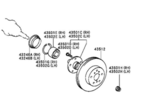 435020E030 - Brakes: Hub Assembly for Toyota: Avalon, Camry, Highlander, Sienna, Solara, Venza Image