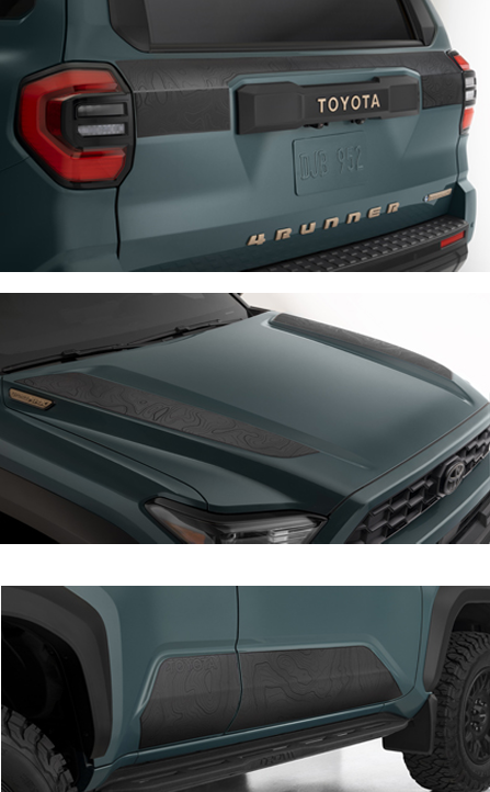 PT929-89251-02 - Genuine Toyota 2025 + 4Runner Topo-Graphics Black PT929-89251-02 - Genuine Toyota 2025 + 4Runner Topo-Graphics Black